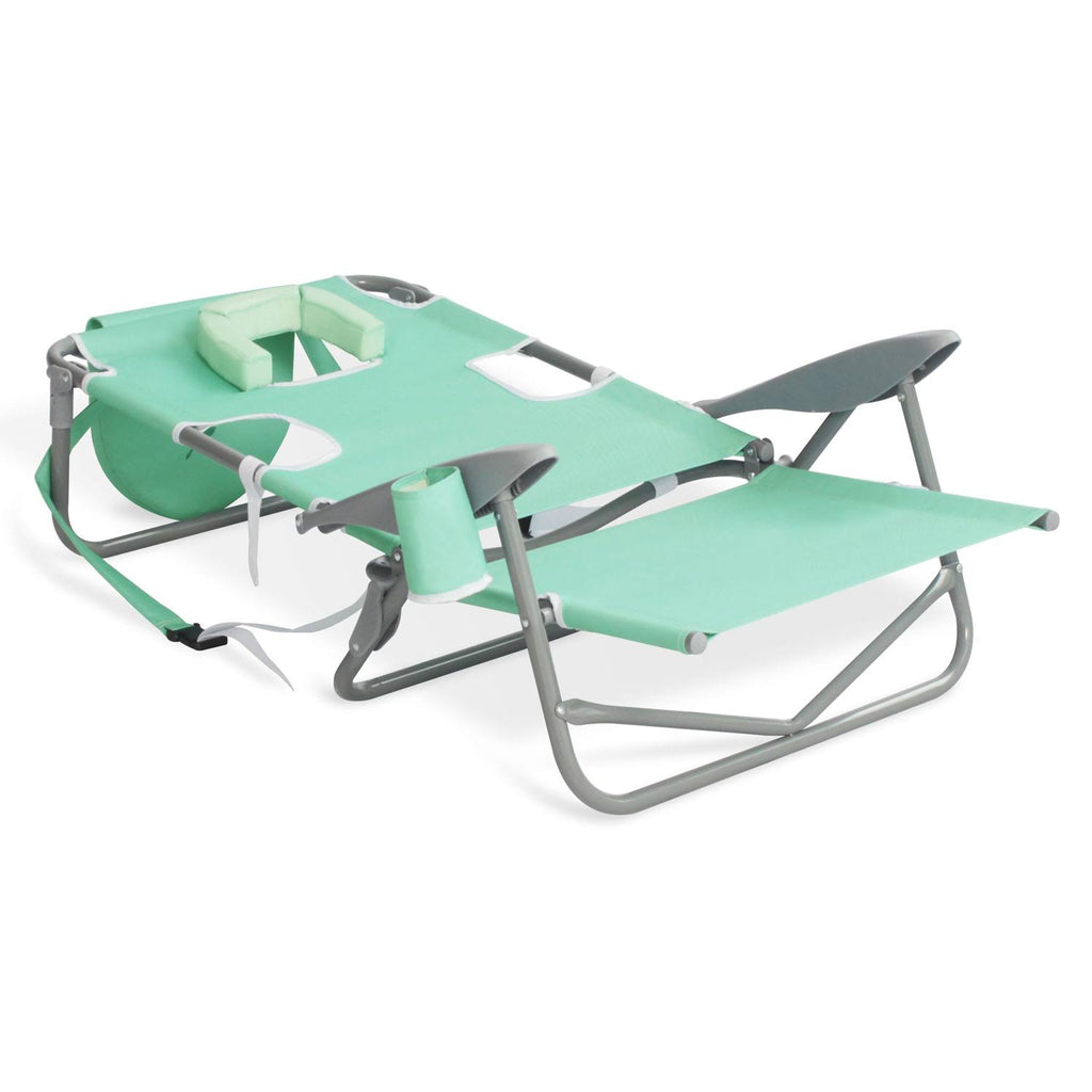 Teal Folding Reclining Outdoor Beach Camping Chair K45457