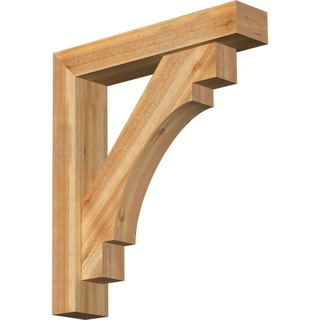 Western Red Cedar Rough Sawn Bracket with Offset Brace G685286