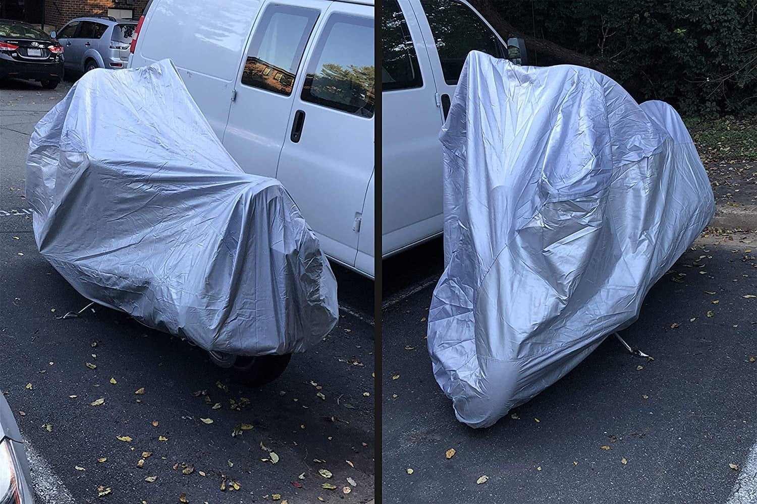 Motorcycle Cover with Reinforced Securing Straps and Storage Bag I780899
