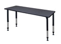 60x22 x 24x22 Height Adjustable Classroom Table - Grey W347