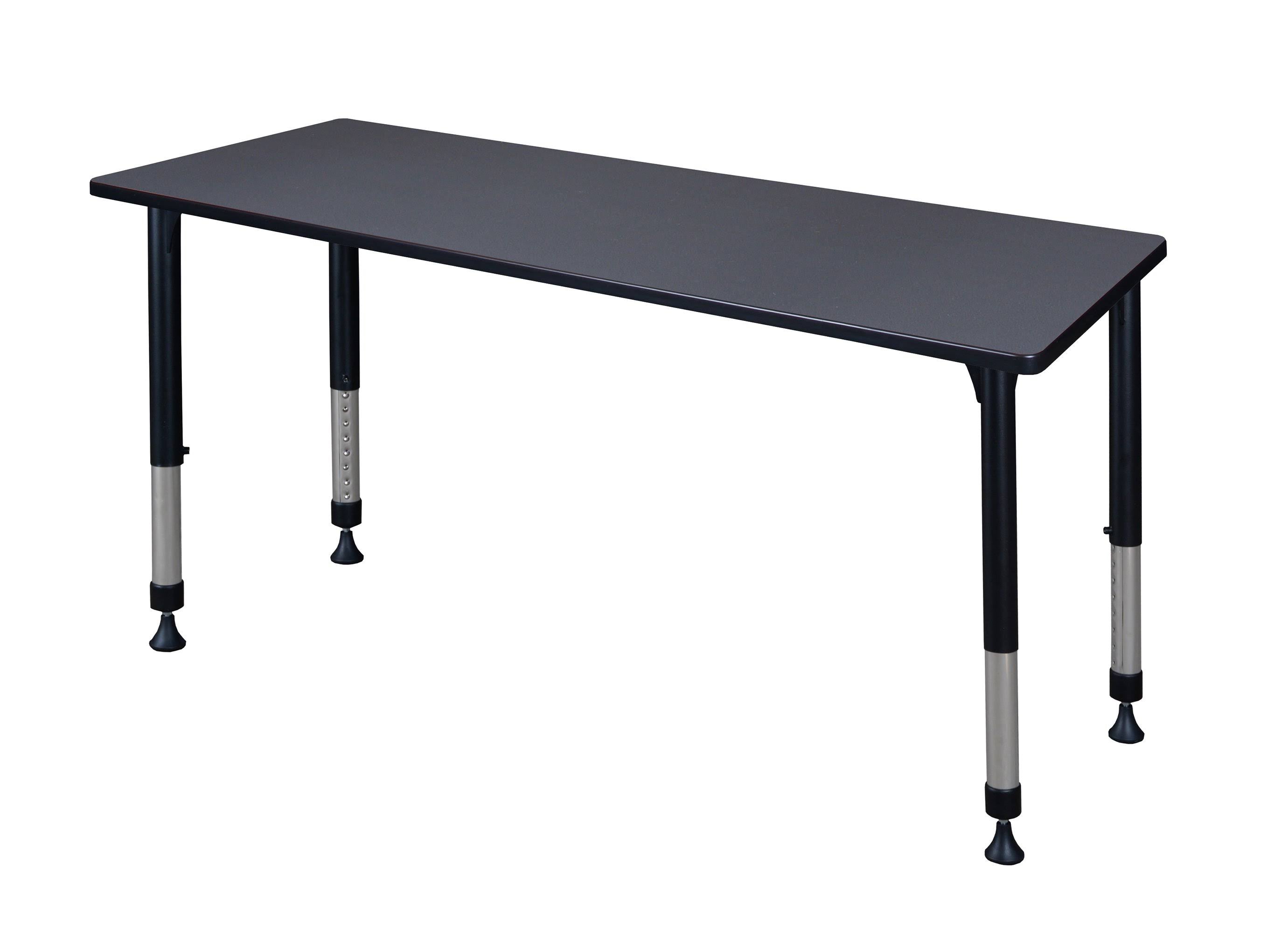 60x22 x 24x22 Height Adjustable Classroom Table - Grey W347