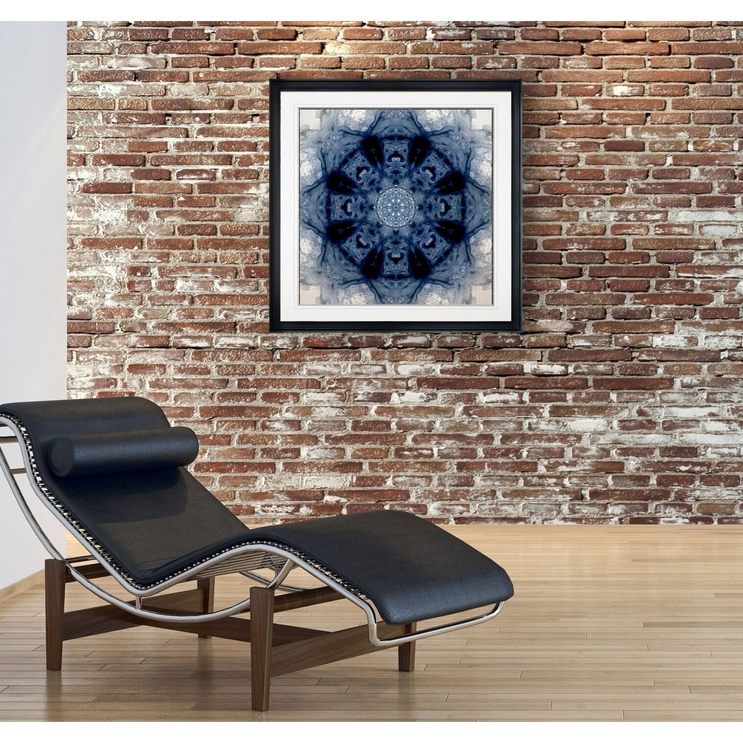 Indigo Framed Giclee Print 38x38 B52805
