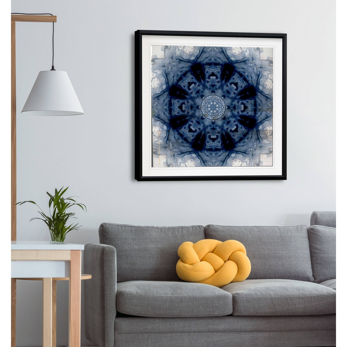 Indigo Framed Giclee Print 38x38 B52805