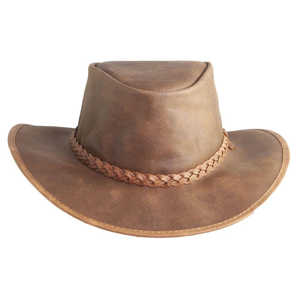 Brown Leather Bomber Hat B381080