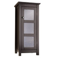 Espresso Floor Cabinet with Glass Door P9067