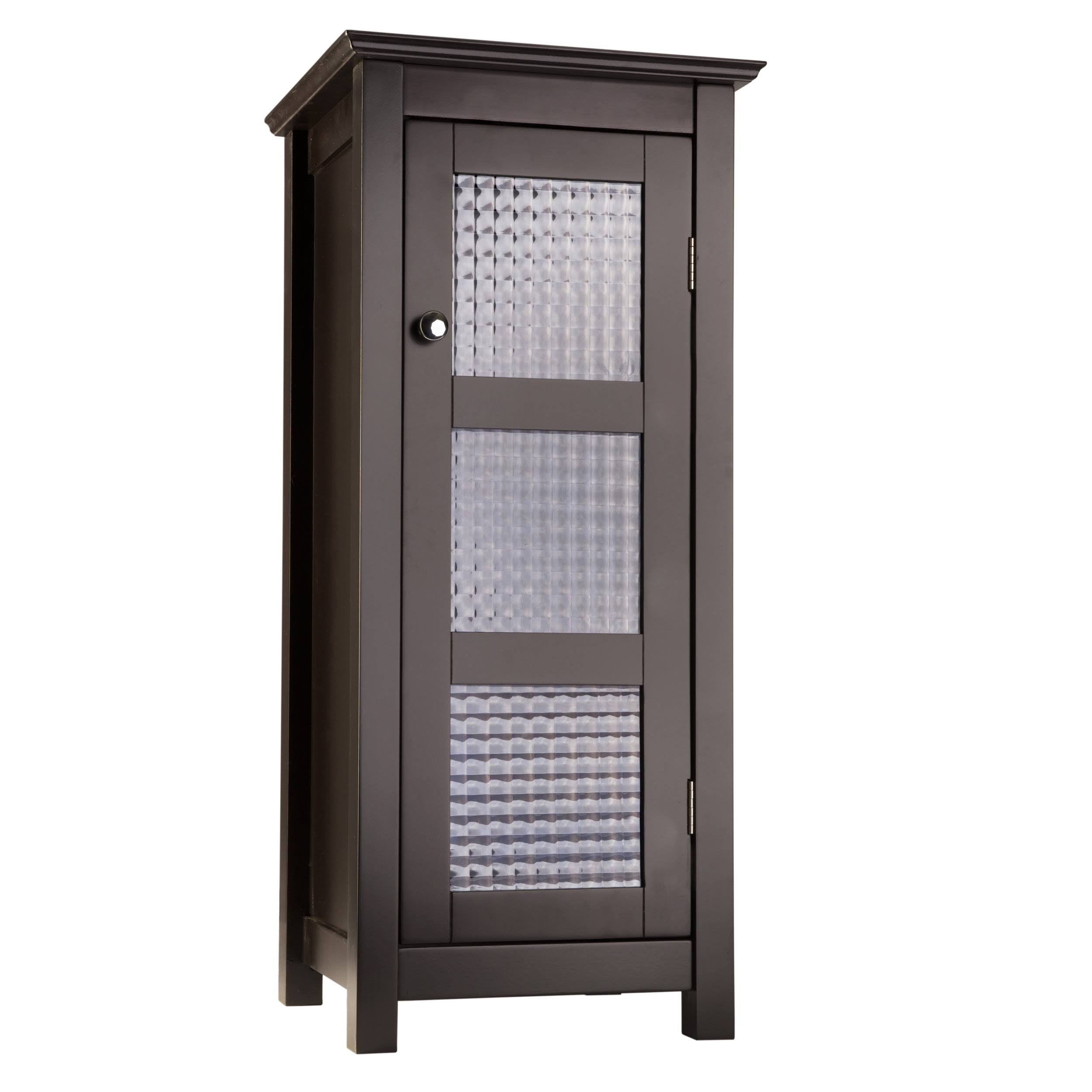 Espresso Floor Cabinet with Glass Door P9067