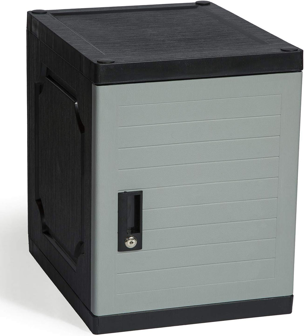 Gray Lockable Storage Cabinet with Keys X870871