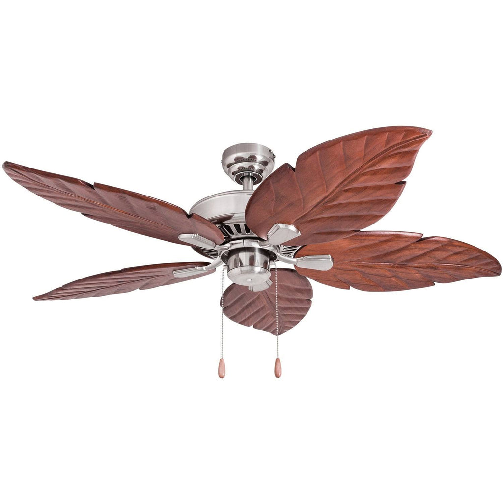 Brushed Nickel Ceiling Fan with Light, 3 Speed Remote K310009
