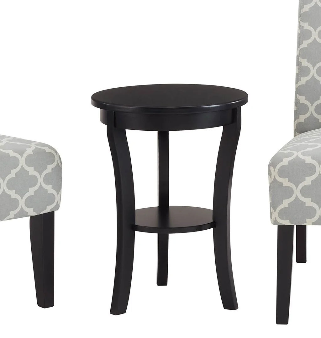 3pc Gray Fabric Upholstered Side Table and 2 Chairs X702