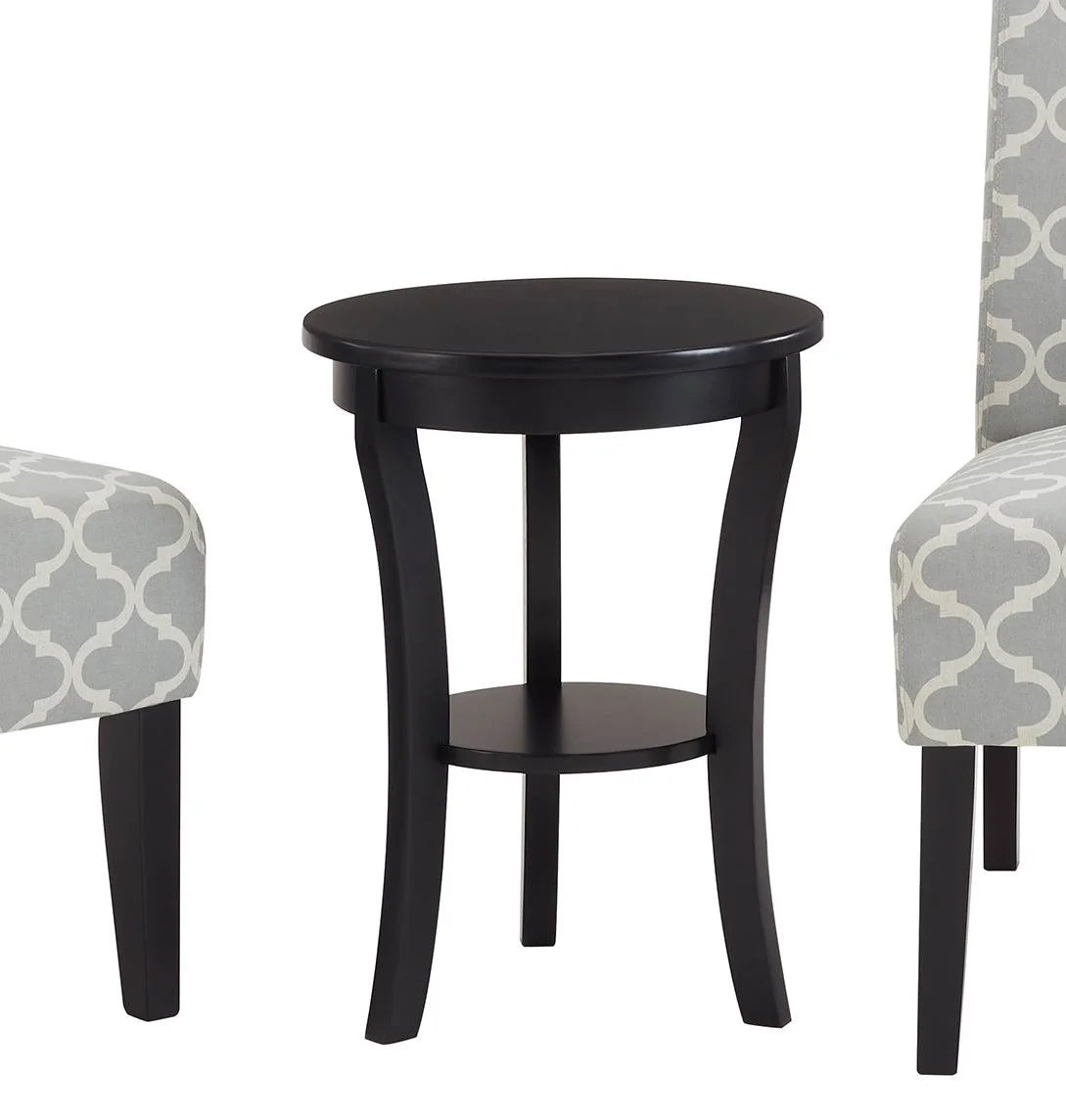 3pc Gray Fabric Upholstered Side Table and 2 Chairs X702