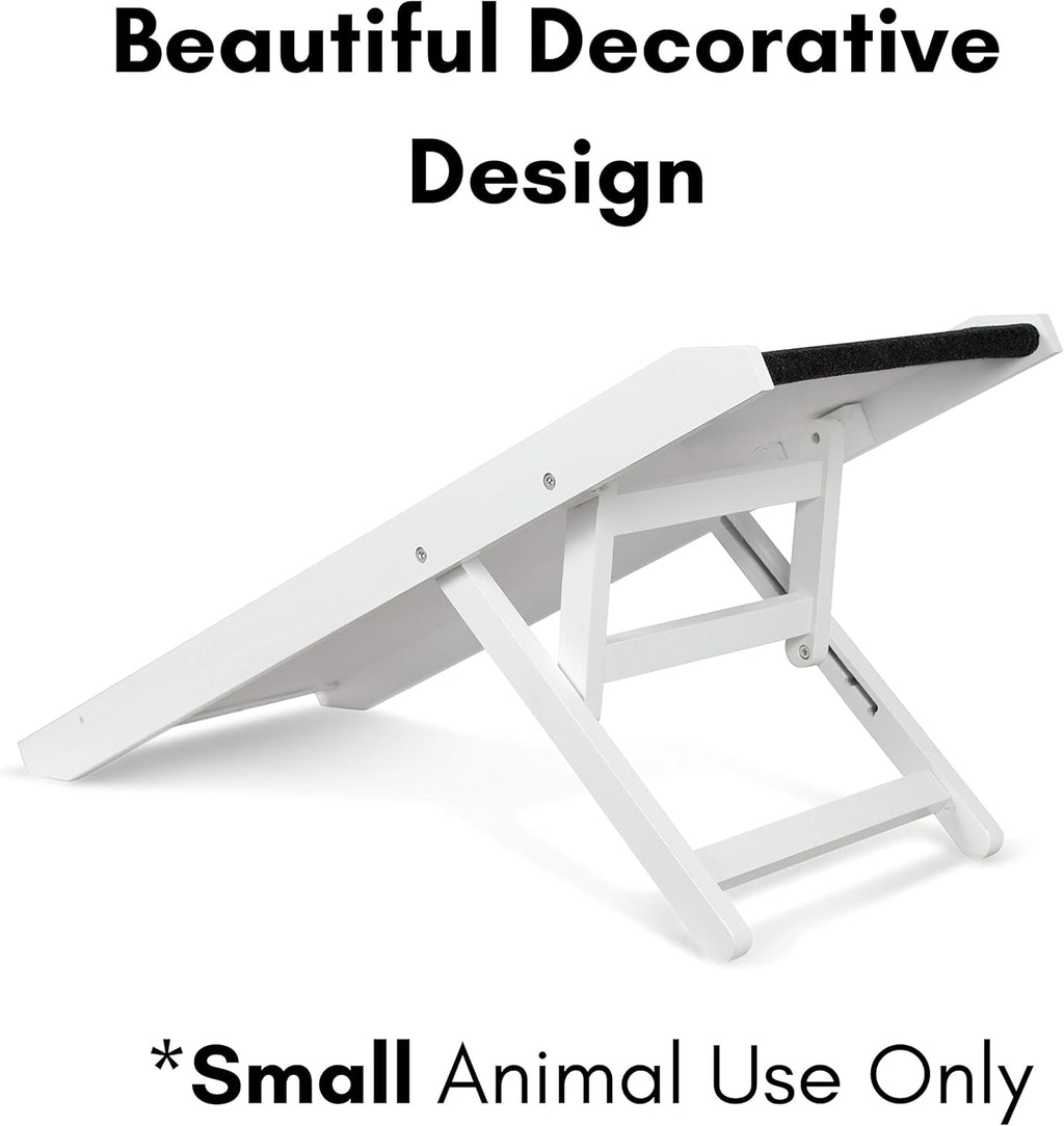 White Wooden Folding Dog Ramp for Small Dogs or Cats, Pack of 2 L8414