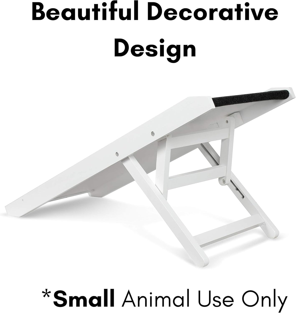 White Wooden Folding Dog Ramp for Small Dogs or Cats, Pack of 2 L8414