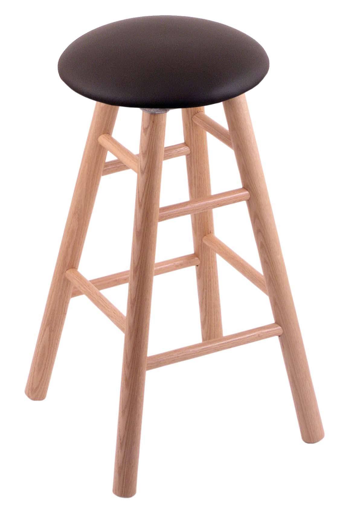 Oak Bar Stool with Espresso Seat X93478