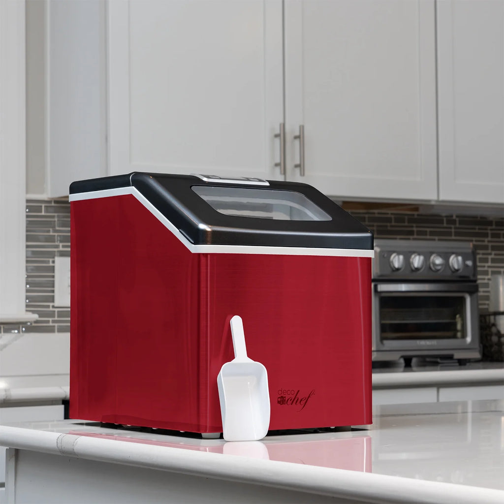 Red Countertop Portable Ice Maker R5497