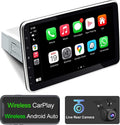 10.1 Inch Single Din Car Radio with Wireless CarPlay Backup Camera Touchscreen Head Unit R17177
