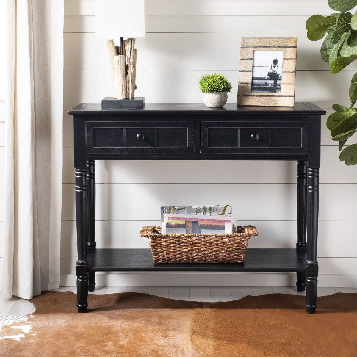 Vintage Grey 2-Drawer Console Table N37088
