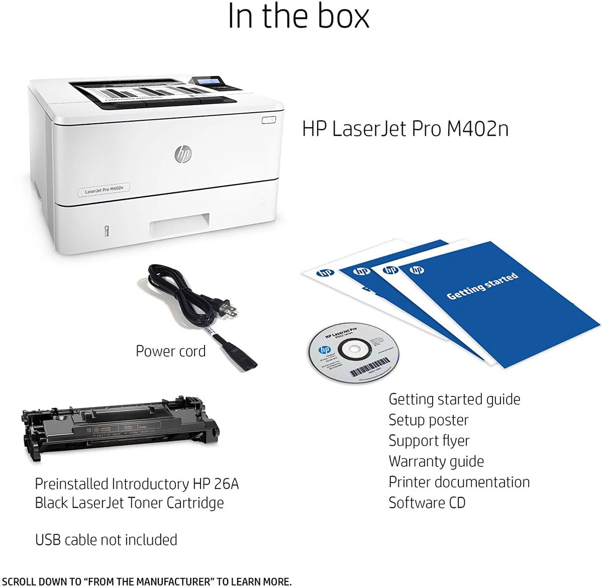 LaserJet Pro M402n Laser Printer with Built-in Ethernet S782132