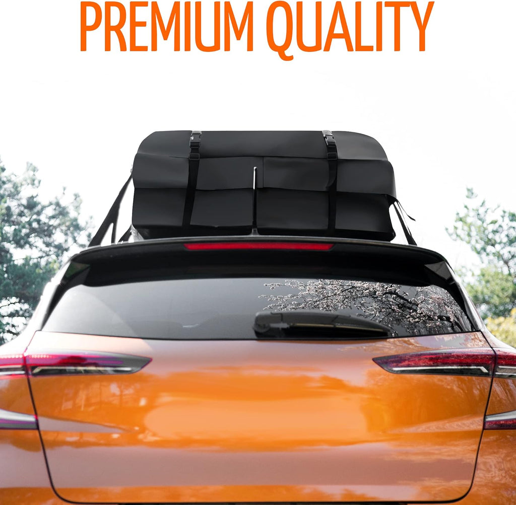 Car Roof Cargo Bag Water Resistant with Anti Slip Mat, 8 Straps G660