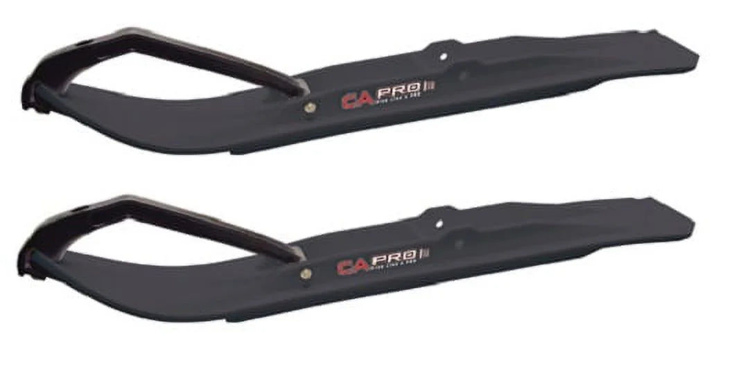 Black XT Snowmobile Skis with 10" Round Bars Complete Kit E818959