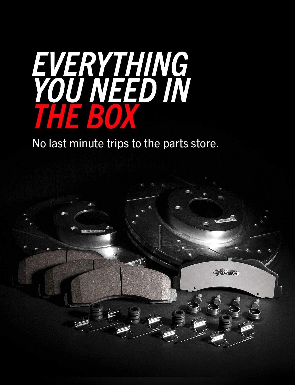 Front and Rear Carbon Fiber Ceramic Brake Kit with Drilled Slotted Rotors K50545