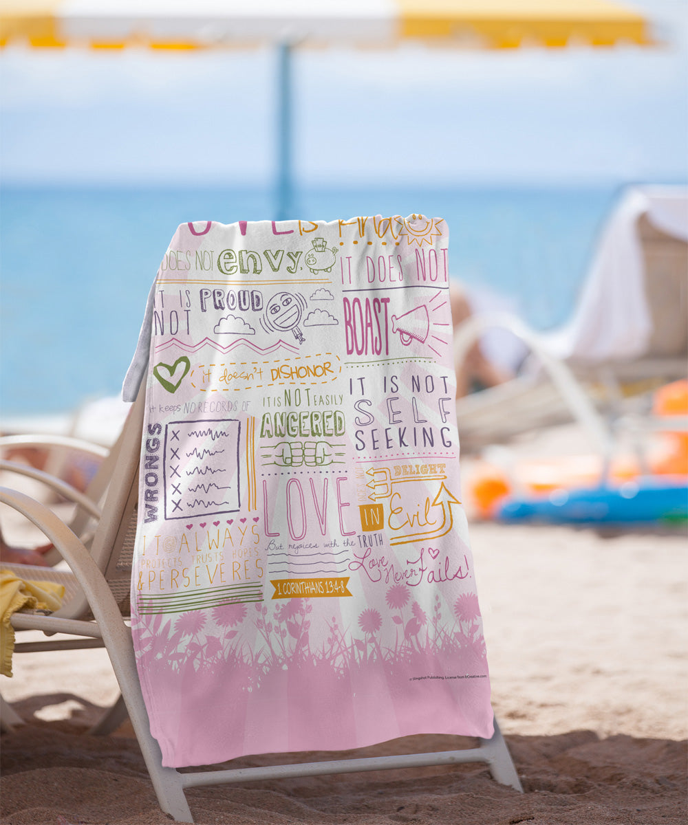 Love is Patient Beach Towel U64224