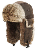 Bulk Winter Faux Fur Bomber Trapper Hat in Brown V319418