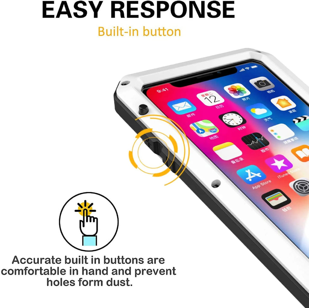 Aluminum Metal iPhone 8 Case (Gold) Shockproof Scratch Resistant Protection F2523