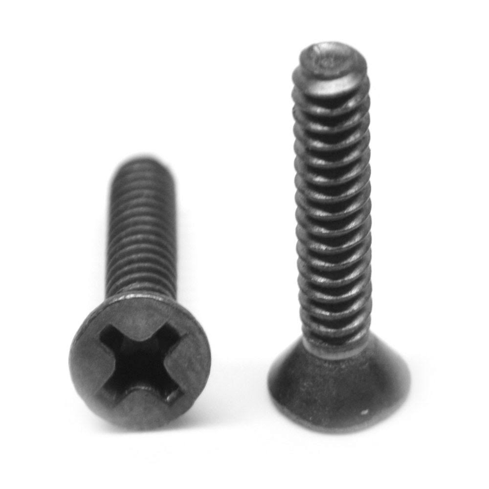 #10-32 x 3/8 Fine Thread Machine Screw Black Zinc Plated P595948