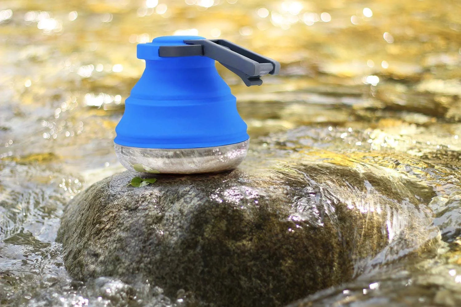 Blue 42 Ounce Collapsible Camping Kettle B48973