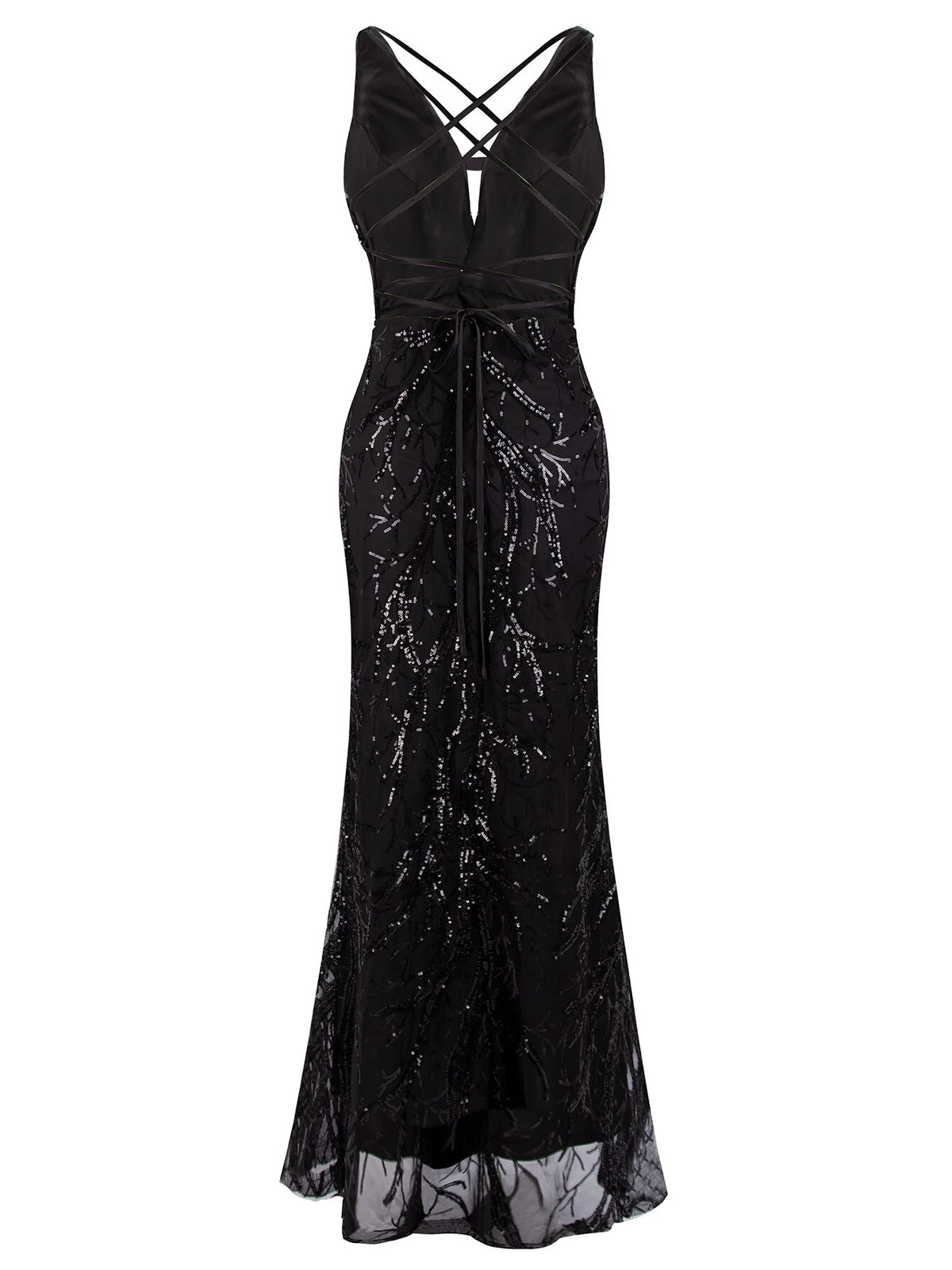 Black Sequin Mermaid Formal Dress C253