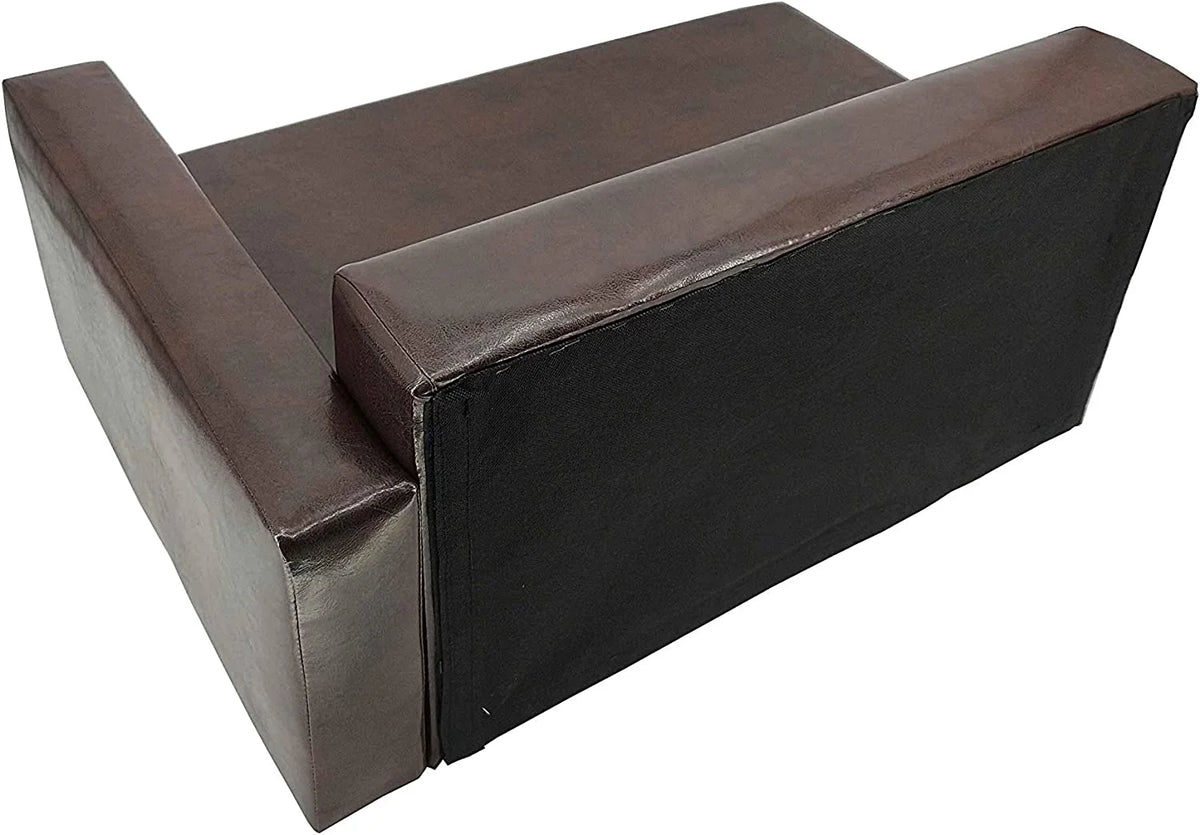 Brown Synthetic Leather Dog Sofa Bed R660900