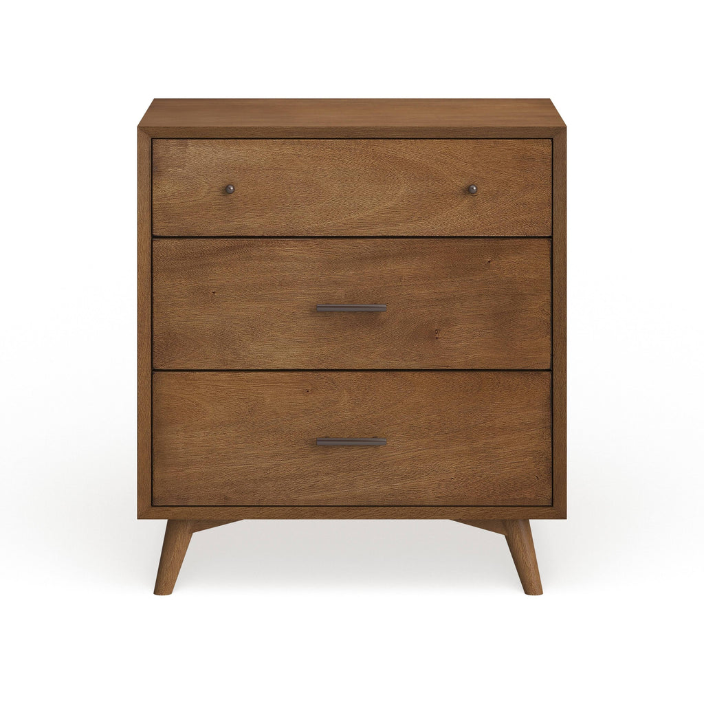 Brown Wood 3-Drawer Small Chest E981