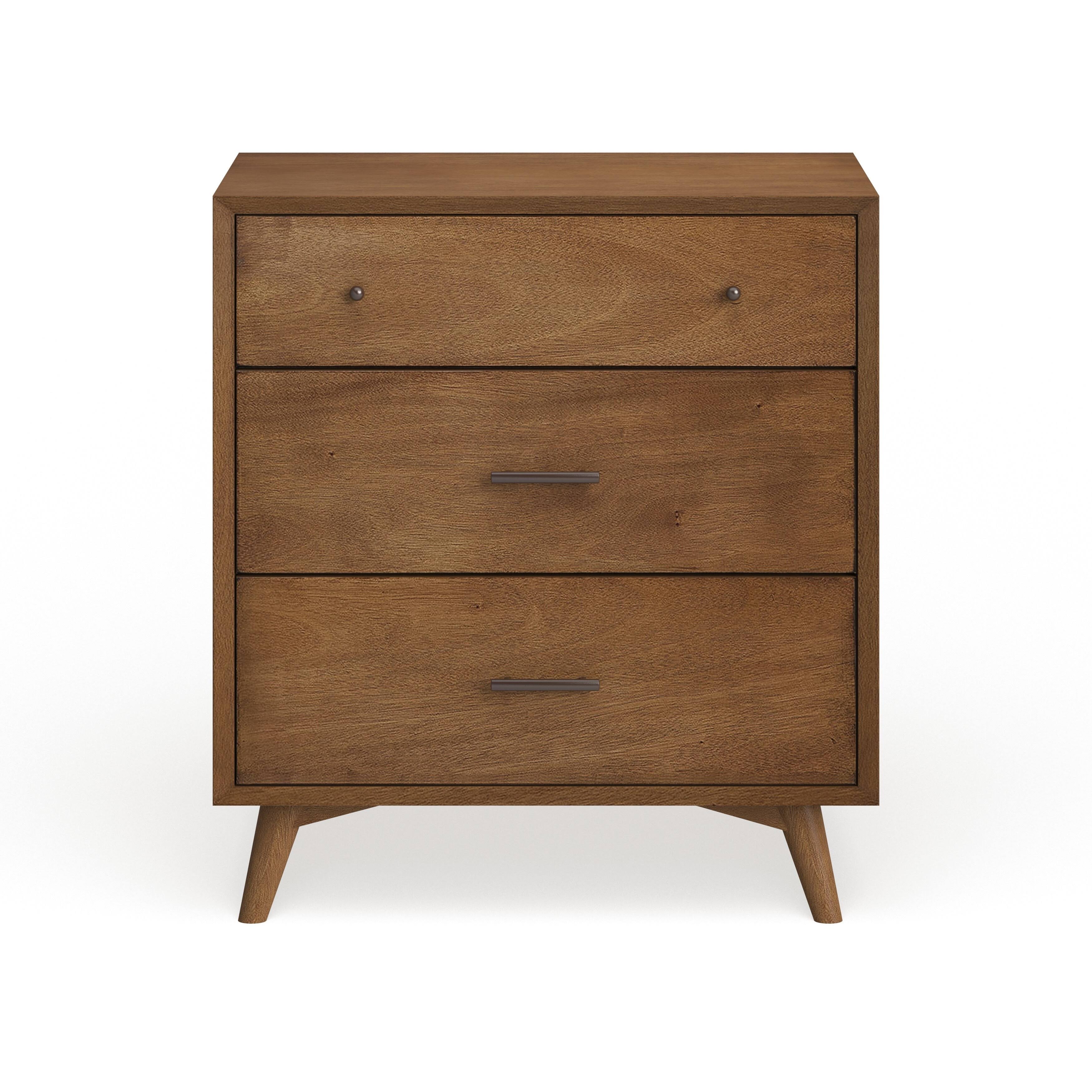 Brown Wood 3-Drawer Small Chest E981