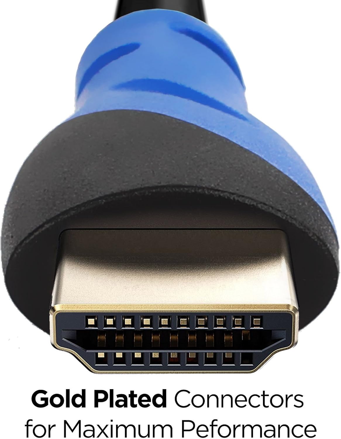 Braided Nylon HDMI Cable with Ferrite Core Blue 100 Feet Pack of 2 Z861624