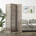 3 Panel Room Divider Washed Brown Y850