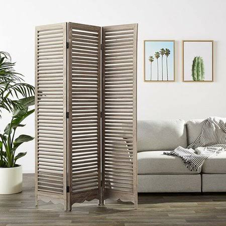 3 Panel Room Divider Washed Brown Y850