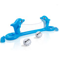 PVC Inflatable Volleyball Game Set Floating Volleyball Net Swimming Pool Float Toy 300x65x90cm Y8410