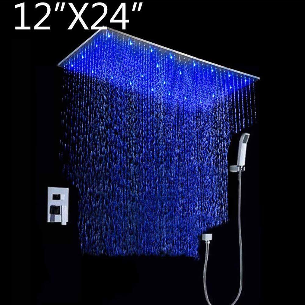 Rainfall LED Shower Set Double-Function Valve Brass Handheld Shower Oil Rubbed Bronze K25906