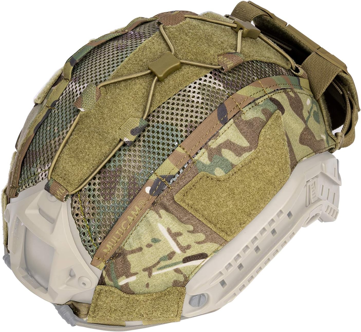 Tactical Helmet Cover with Battery Rear Pouch for Fast Helmet Size M - 500D Nylon N4264