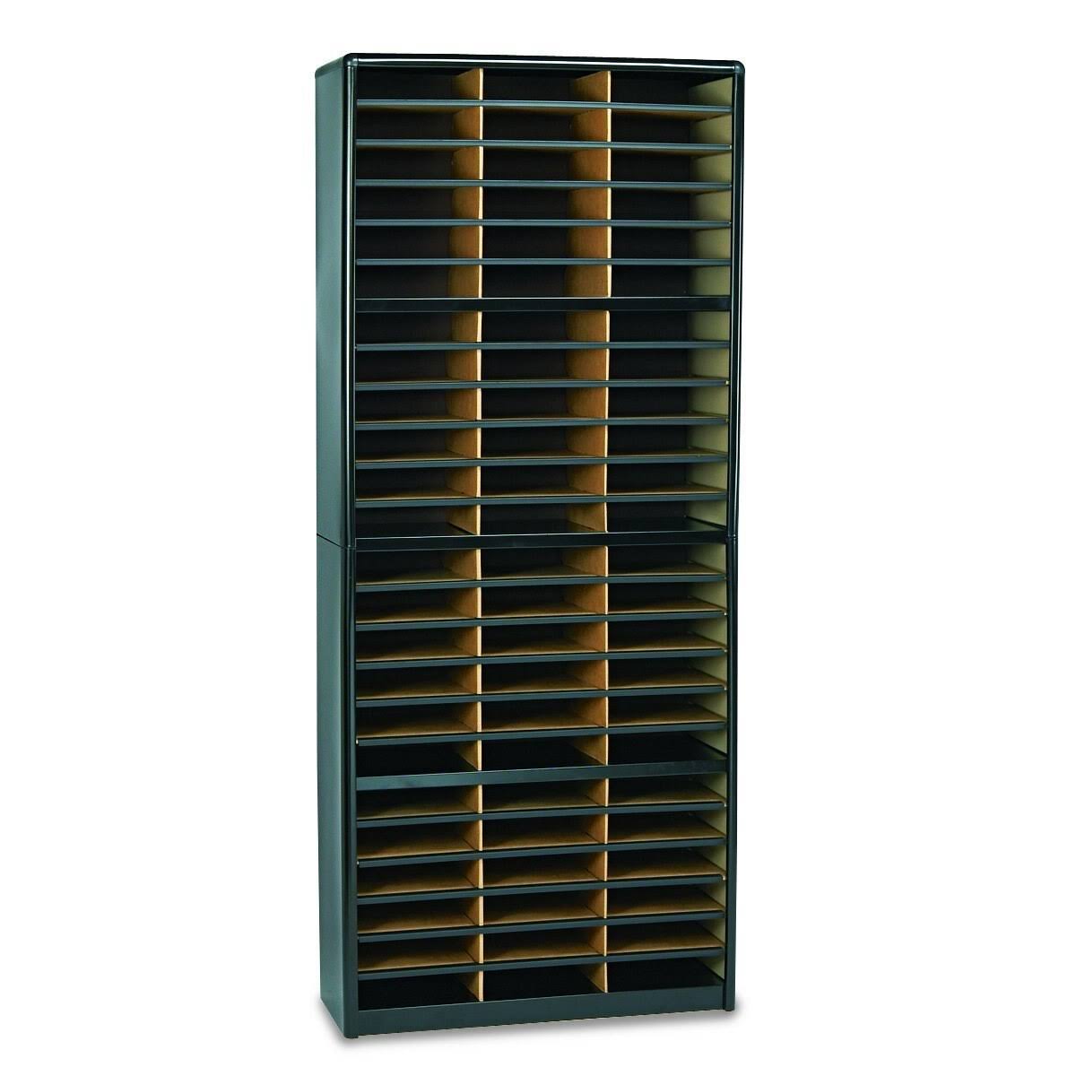 72 Compartment Black Literature Organizer B7596