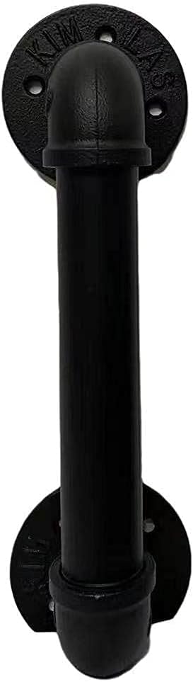 Black Galvanized Pipe Staircase Wall Handrail 5FT U159708