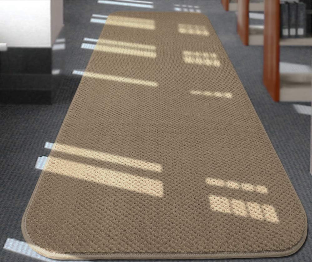 Skid-Resistant Carpet Runner - Camel Tan - 8 Feet X 27 Inches C397