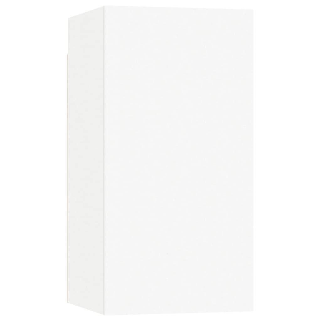 White and Sonoma Oak TV Cabinet Chipboard D715950