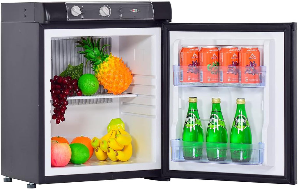 3 Way Compact Propane Electric Fridge Mini Refrigerator Absorption Cooler Black 1.4 Cu.Ft T823413