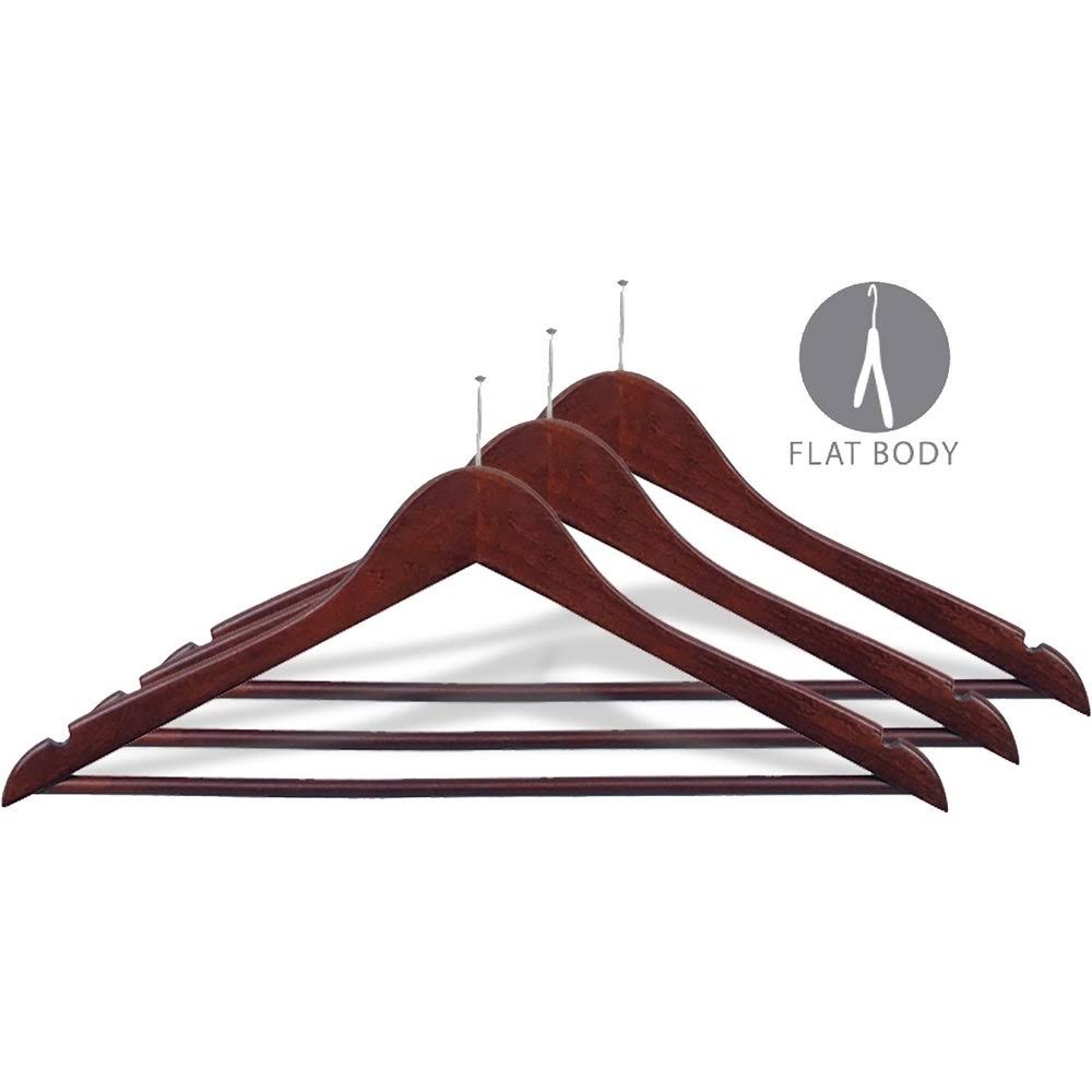Wooden Suit Hanger with Chrome Hardware, Box of 100 L292210