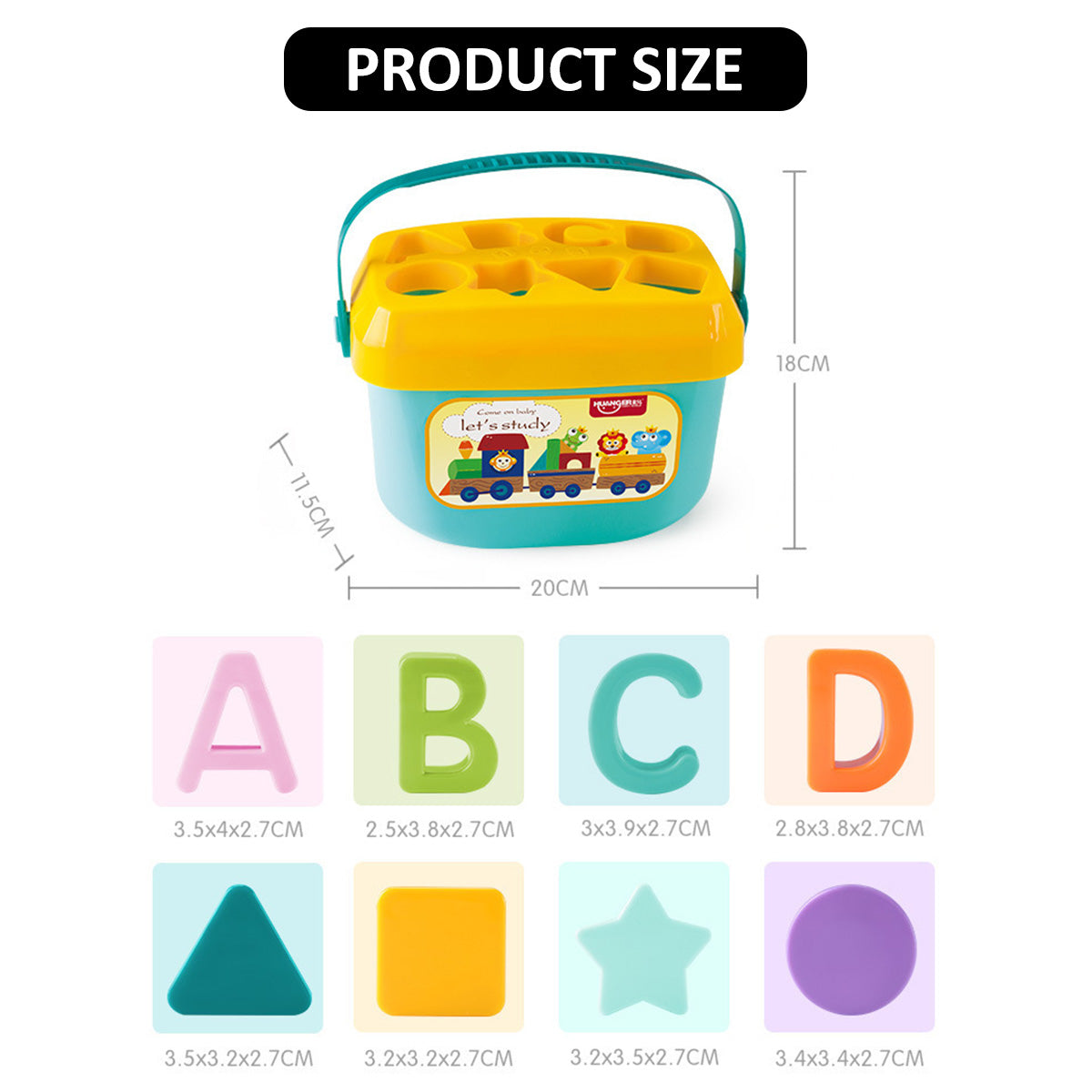Shape Sorter Baby And Toddler Toys With Abc And Colorful Shapes Blocks Z26728