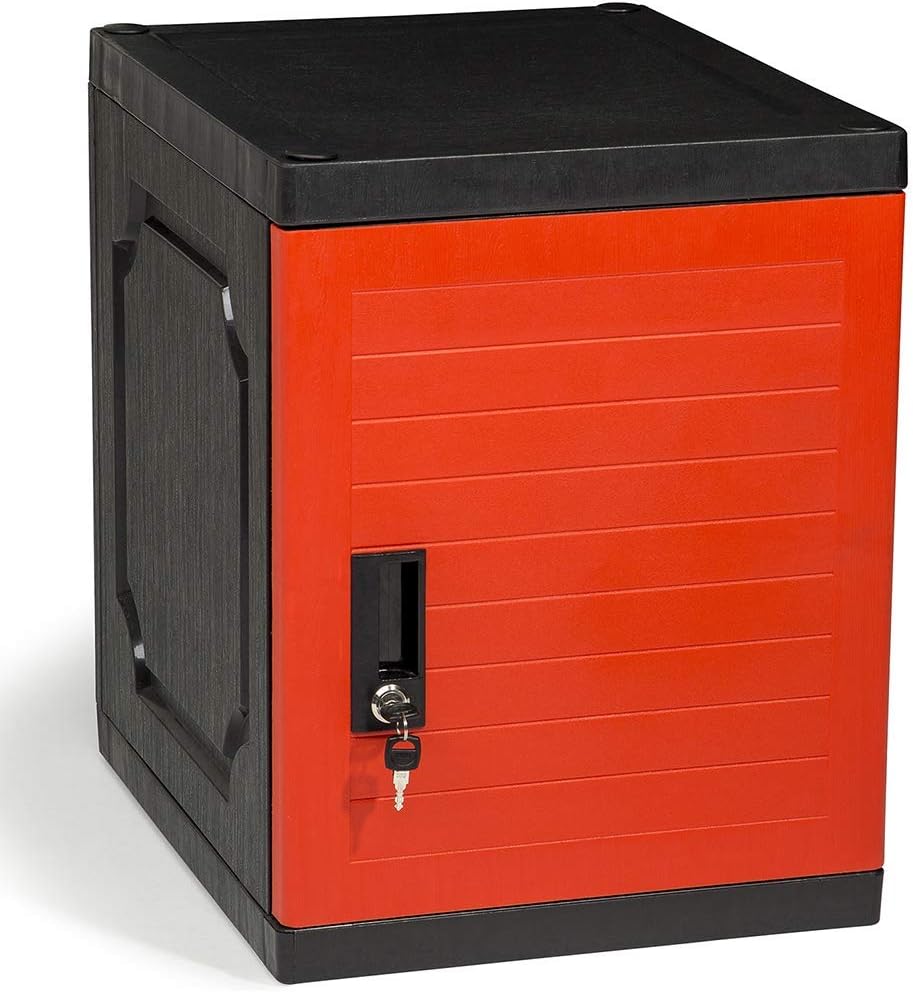 Gray Lockable Storage Cabinet with Keys X870871