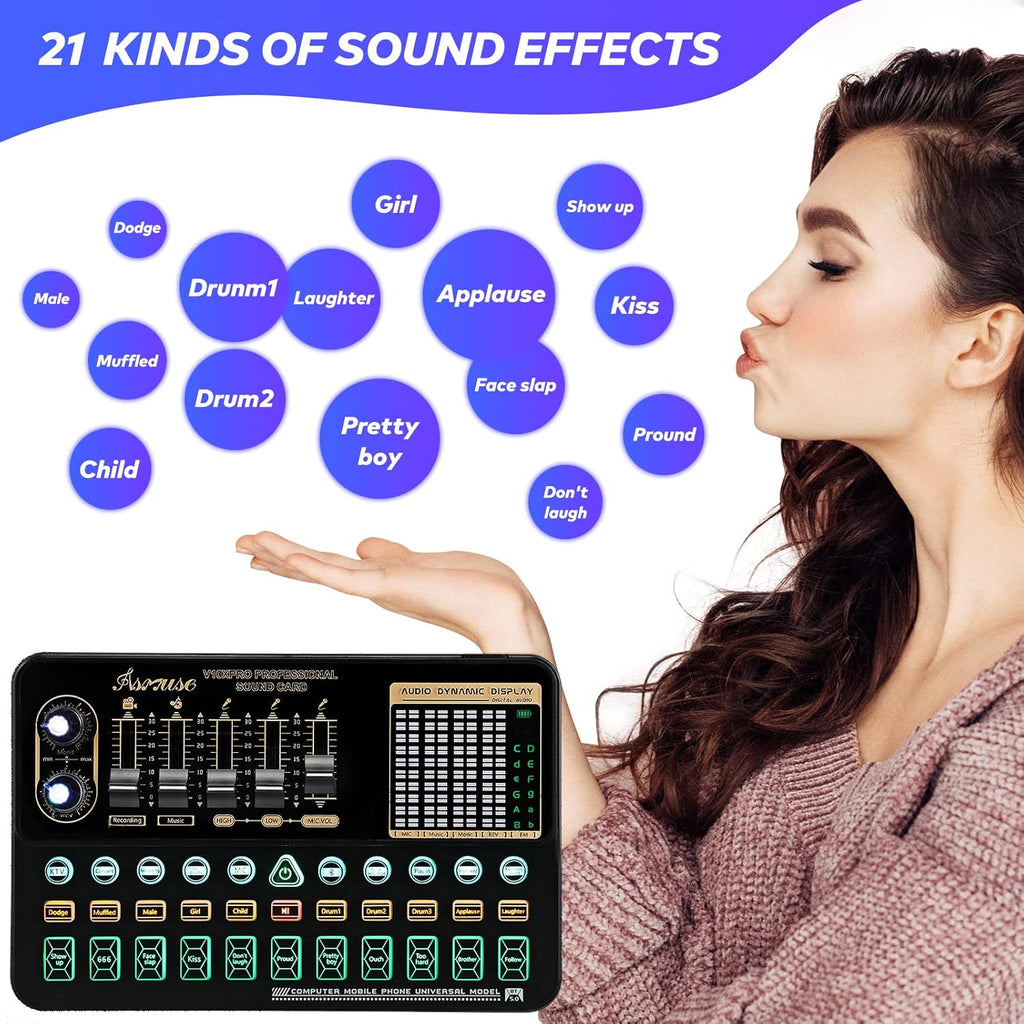 Condenser Microphone Kit with Sound Card, Pack of 2 L578602