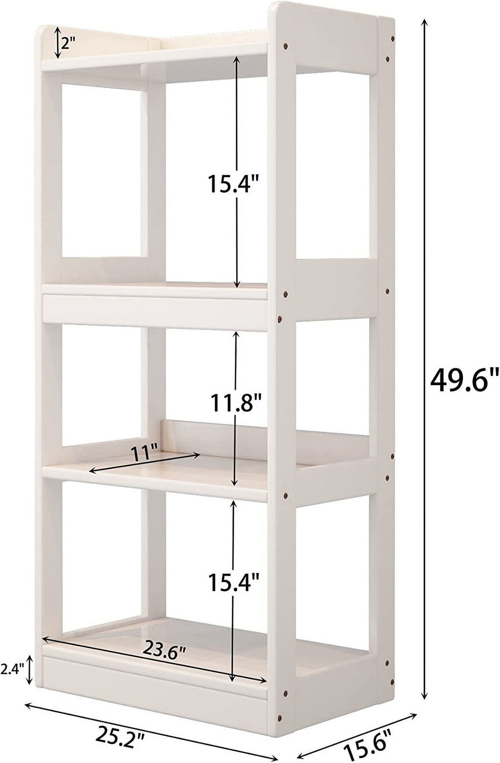 White 4-Bookshelf Cube Storage Display Rack Y53843