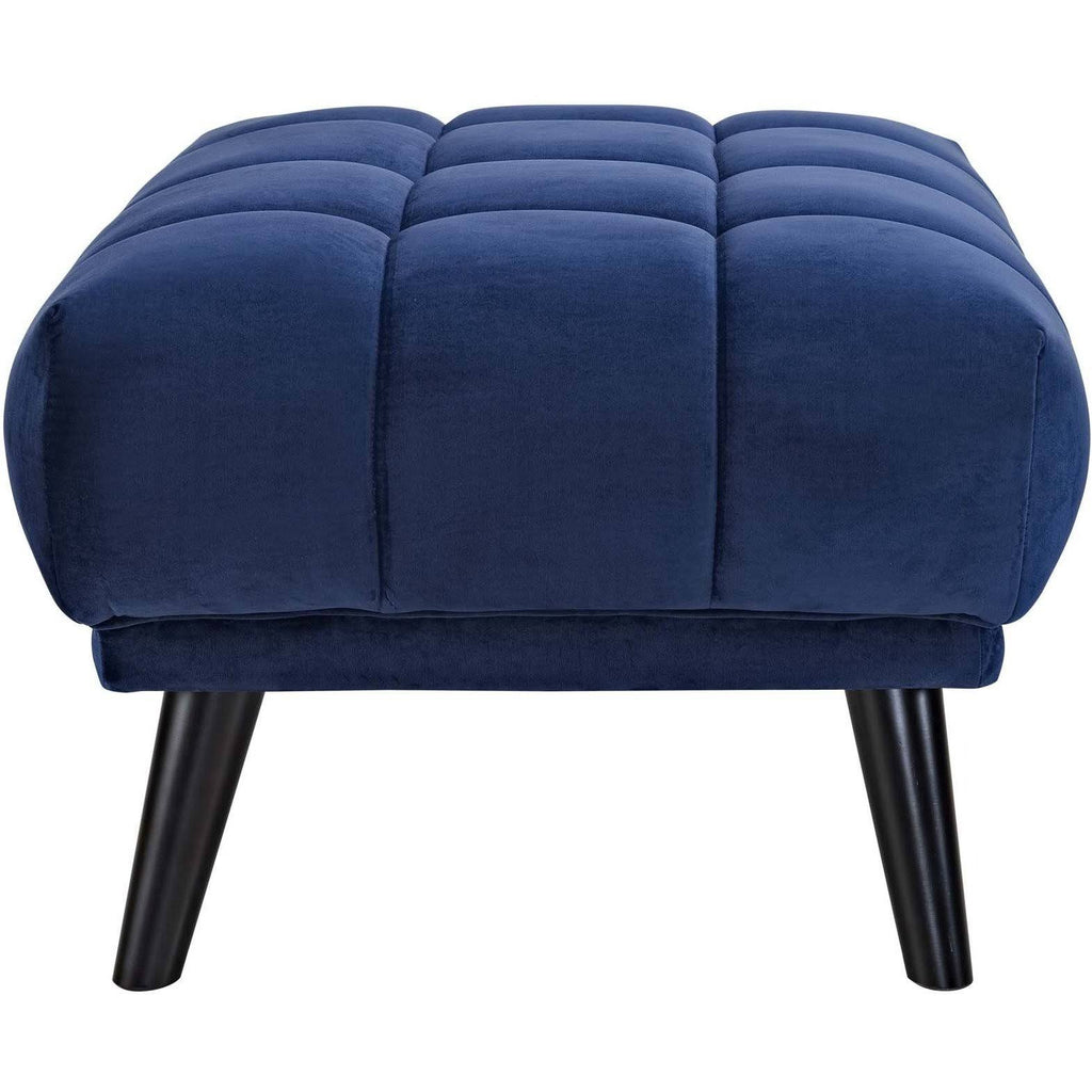 Gray Velvet Ottoman V641